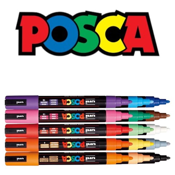 NEW 15 POSCA Paint Markers 5M Medium Tip Acrylic Paint Pens Art Supplies PC-5M 1 - Picture 9 of 16